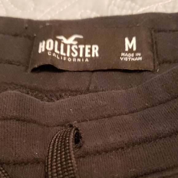 Junior's Black Joggers with White Stripe by Hollister - Picture 2 of 4